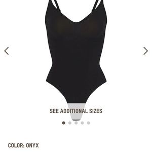 Skims Sculpting thong Bodysuit - L/XL black / onyx